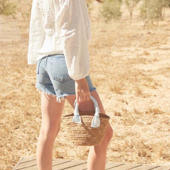 KAYU mini Rosie baby blue seagrass tote - Picture 2 of 7